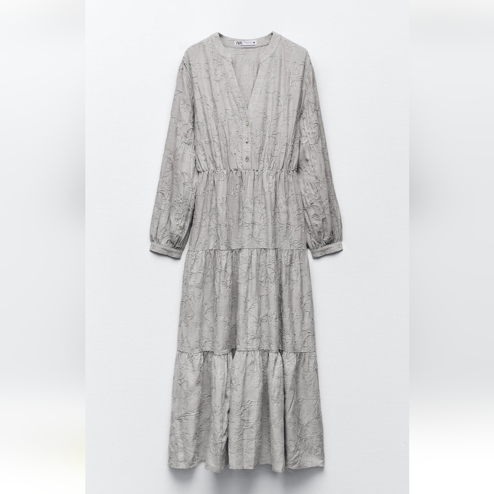 BNWT! Zara Embroidered Midi dress